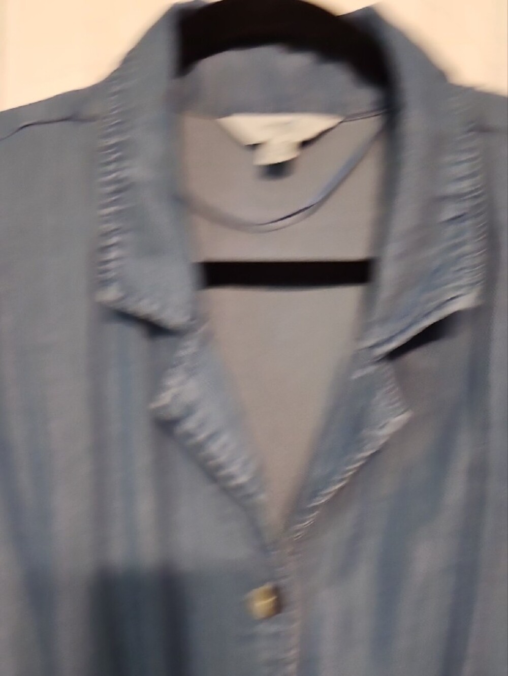 Terra & Sky Denim Button-Front Maxi Dress - Blue - Picture 3 of 7